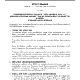 Herregistrasi Semester Ganjil Tahun Akademik 2026/2027
