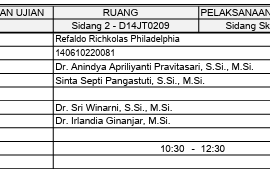 Sidang Skripsi a.n Refaldo RP